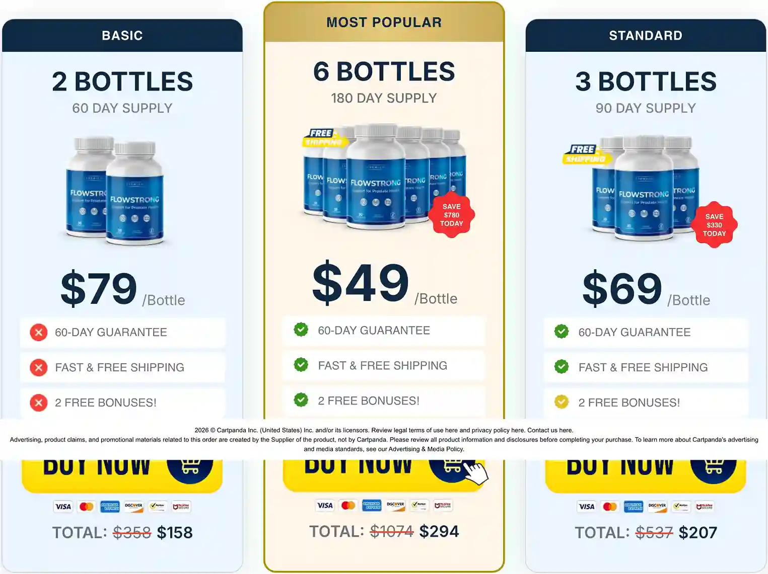 FlowStrong Pricing &ndash; 2 Bottles $79, 3 Bottles $69, 6 Bottles $49 with Free Shipping and Bonuses